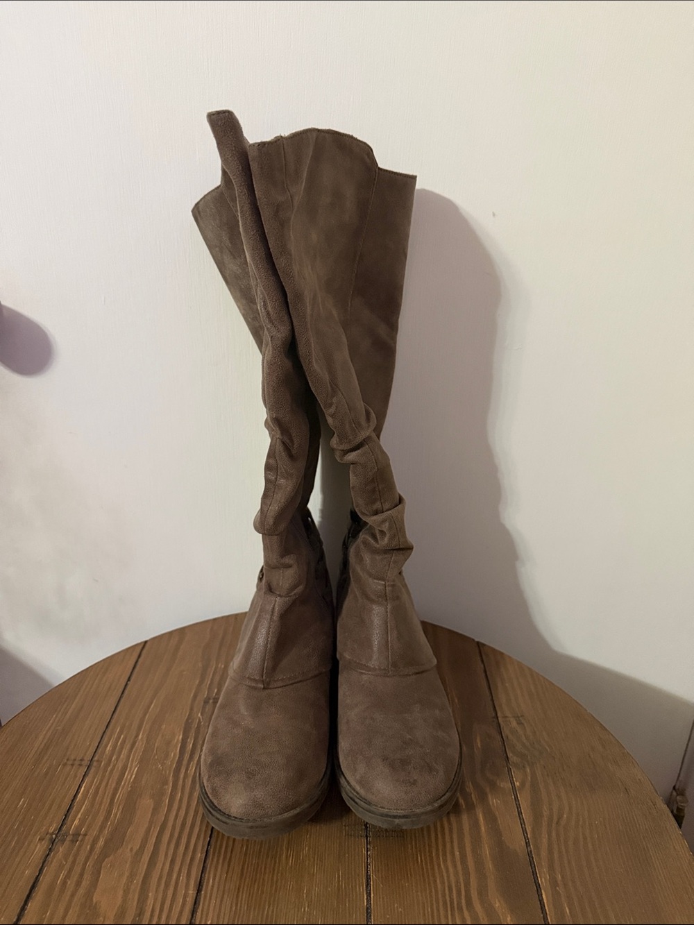 BareTraps Taupe Over-the-Knee Slouch Boots